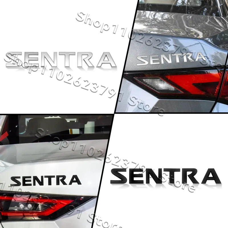 ABS Plastic SENTRA Letter Emblem – Trunk Fender Badge for Car Decoration