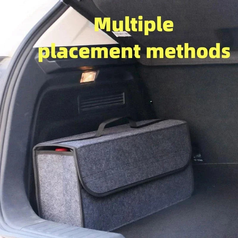 Large Felt Trunk Organizer – Anti-Slip Storage Bag for Car Cargo Management