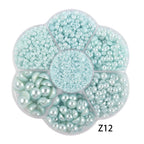 Half Round Flatback Pearl Beads – Assorted Sizes for DIY Jewelry and Nail Art