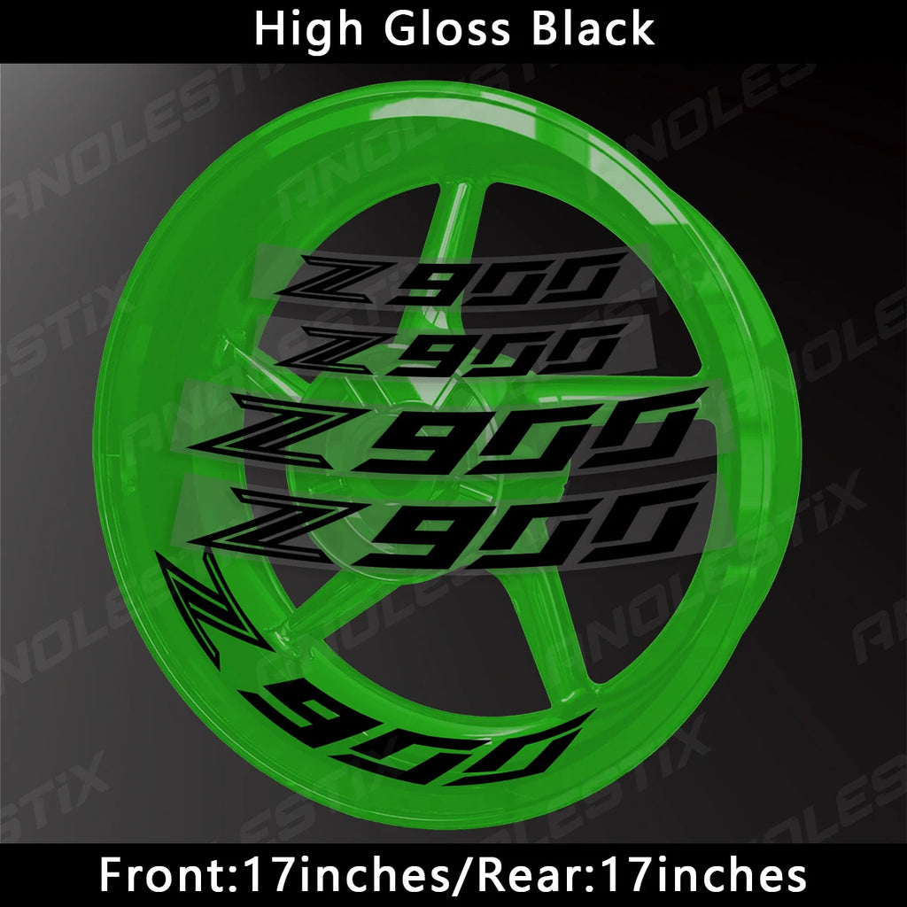 Reflective Motorcycle Rim Stripes – Wheel Hub Decals for Kawasaki Z900