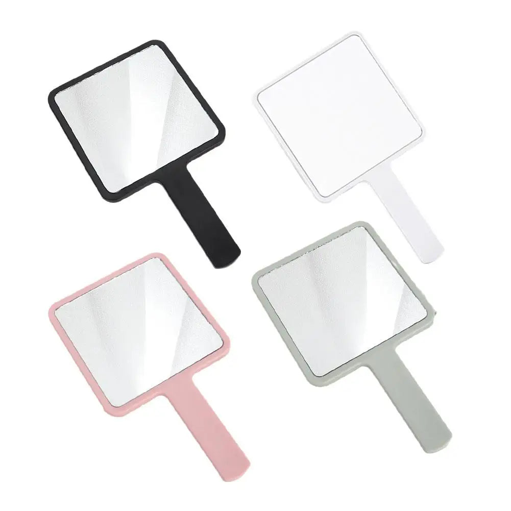 Handheld Square Makeup Mirror – Portable Vanity Mirror for Salon and Travel