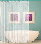 Clear PEVA Shower Curtain – Waterproof Mildew-Resistant Liner for Bathroom