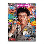 Gangster Graffiti Canvas Print – Urban Street Art for Home Decor