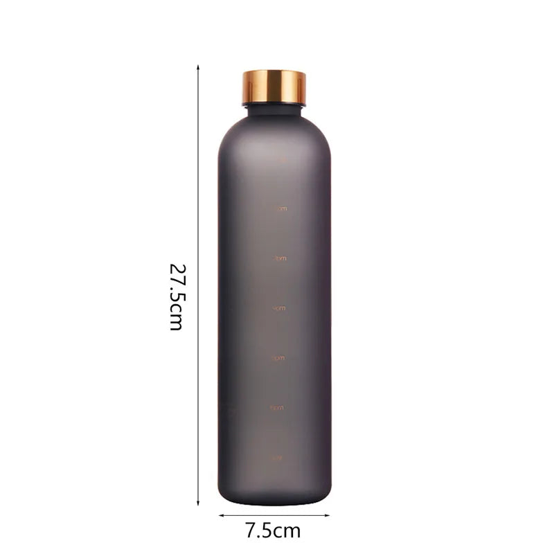 Motivational Frosted Water Bottle – 32oz Leakproof BPA Free for Fitness Gym