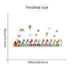Cartoon Train Number Wall Decals – Removable PVC Stickers for Kids Nursery Room