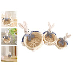 Miniature Easter Bunny Basket – Reusable Decorative Storage for Holiday Decor
