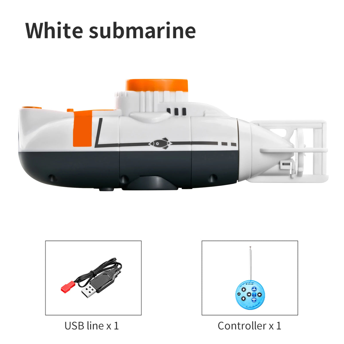 Mini RC Submarine – Waterproof Simulation Boat Toy for Kids Pool Play