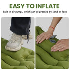 Inflatable Sleeping Pad – Built-in Pillow for Camping Hiking and Travel