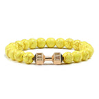Volcanic Stone Dumbbell Bracelet – Matte Lava Bead Jewelry for Fitness Enthusiasts