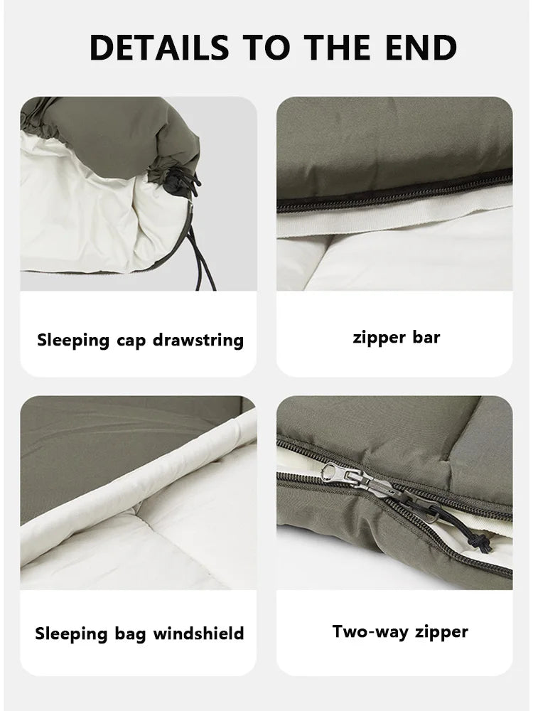 Ultralight Cotton Sleeping Bag – Splicable Double Design for Camping