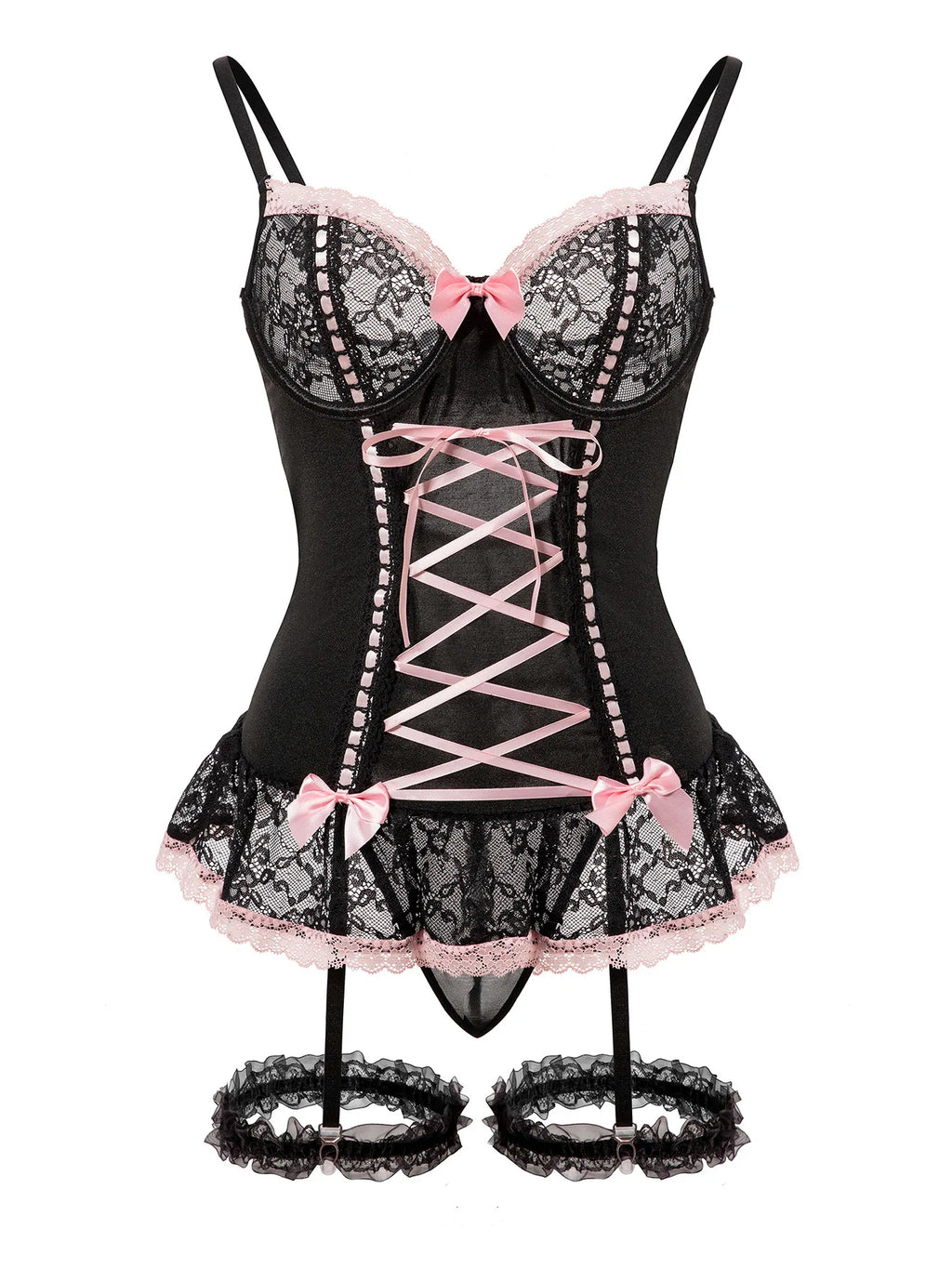 Lace Ruffle Bodycon Dress Set – 3 Piece Sexy Outfit for Music Festivals