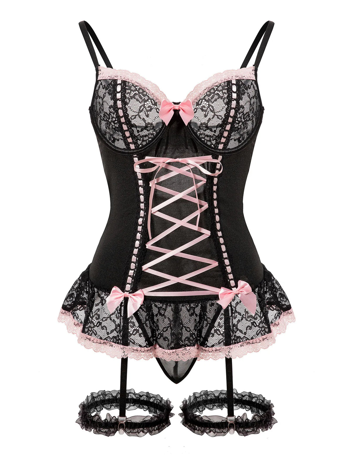 Lace Ruffle Bodycon Dress Set – 3 Piece Sexy Outfit for Music Festivals