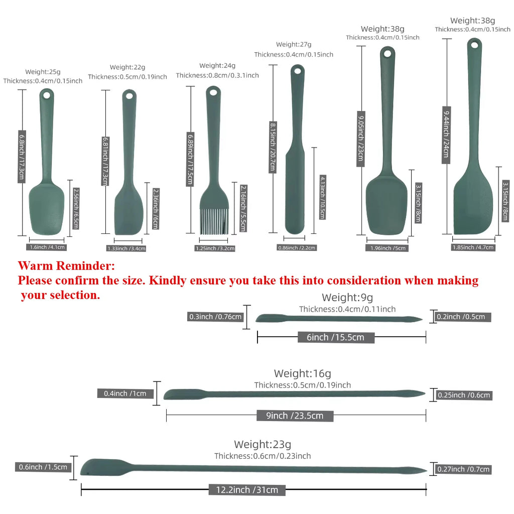 Silicone Spatula Set – Heat Resistant Non-Stick Tools for Baking and Cooking