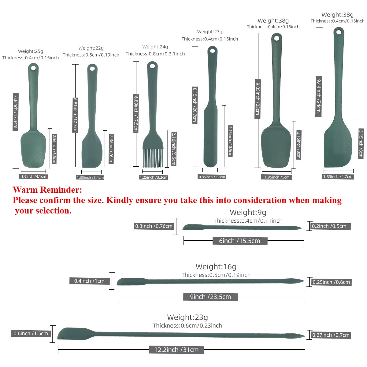 Silicone Spatula Set – Heat Resistant Non-Stick Tools for Baking and Cooking