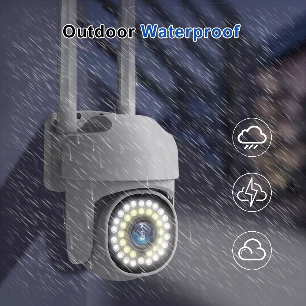 WiFi PTZ Security Camera – HD Color Night Vision for Outdoor Surveillance