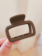 Square Hair Claw Clips – Lightweight Matte Barrettes for Elegant Styling