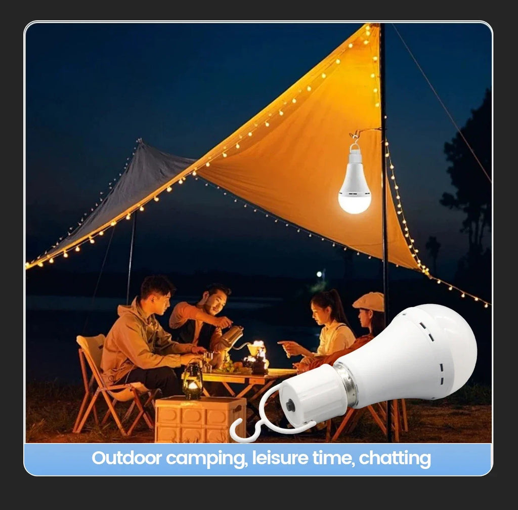 Rechargeable LED Emergency Bulb – Portable 7W Light for Camping and Home Power