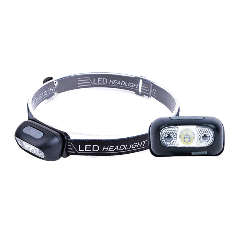 Rechargeable LED Headlamp – Waterproof Motion Sensor Torch for Outdoor Camping
