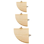 Wooden Fan-Shaped Bird Perch – Natural Stand for Parrot and Small Pets