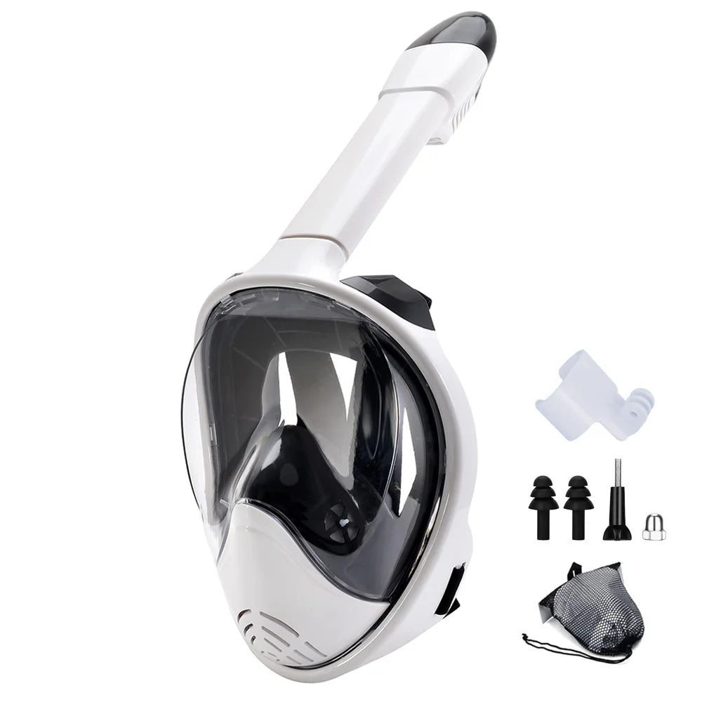 Full Face Snorkel Mask – Anti-Fog Panoramic View for Diving and Swimming