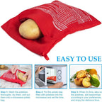 Reusable Microwave Potato Bags – Fabric Cooking Pouches for Baked Potatoes