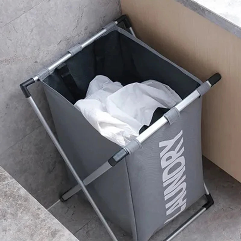 Large Foldable Laundry Basket – Waterproof Grid Organizer for Clothes and Toys