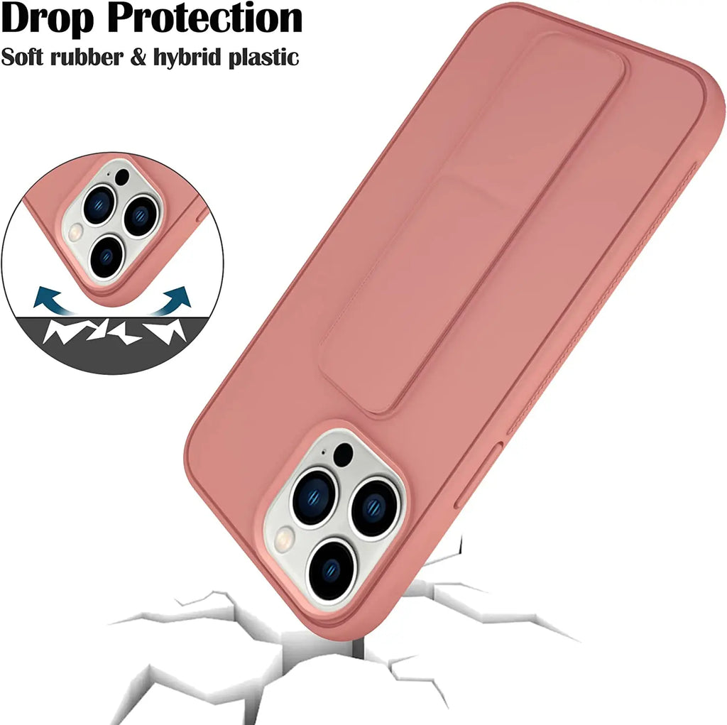 Magnetic Stand Phone Case – Protective Cover with Wrist Strap for iPhone Series