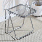 Transparent Acrylic Folding Side Table – Modern Coffee Table for Living Room