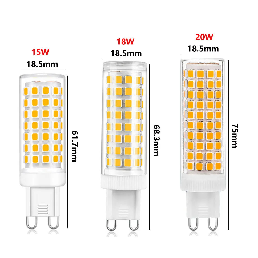 Dimmable G9 LED Corn Light – 9W Energy Saving Bulb for Chandelier Lighting
