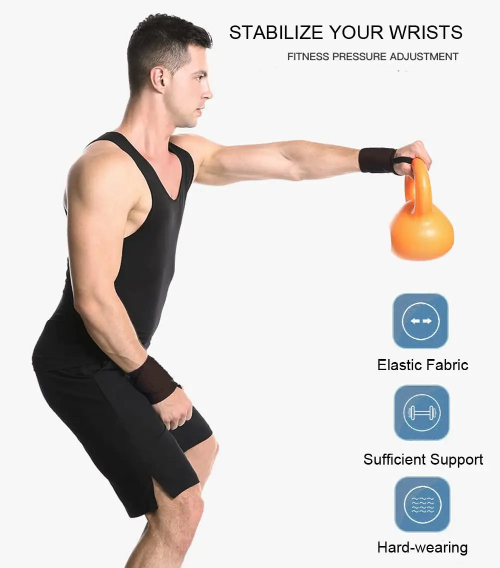 Fitness Wrist Wraps – Padded Support for Weight Lifting and Gym Training