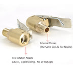 Brass Tire Inflator Chuck – 8mm Clip-On Air Pump Adapter for Vehicle Repair