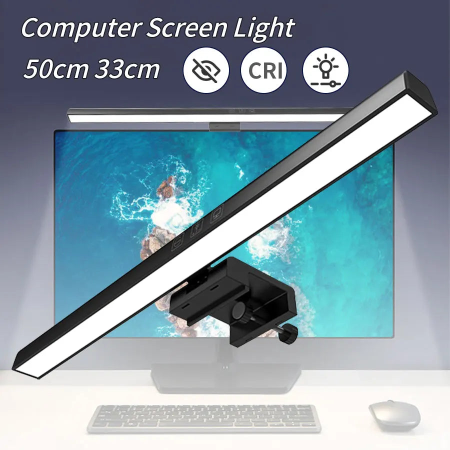 Dimmable LED Monitor Light Bar – Adjustable Desk Lamp for Reading and Study