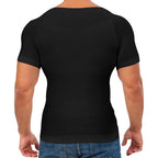 Men's Compression Shapewear Shirt – V-Neck Tummy Control for Fitness Workout