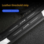 Carbon Fiber Door Sill Protectors – Leather Welcome Pedal for Nissan Juke