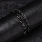 Stainless Steel Chain Bracelet – Men’s Trendy Cuban Link Wristband for Jewelry