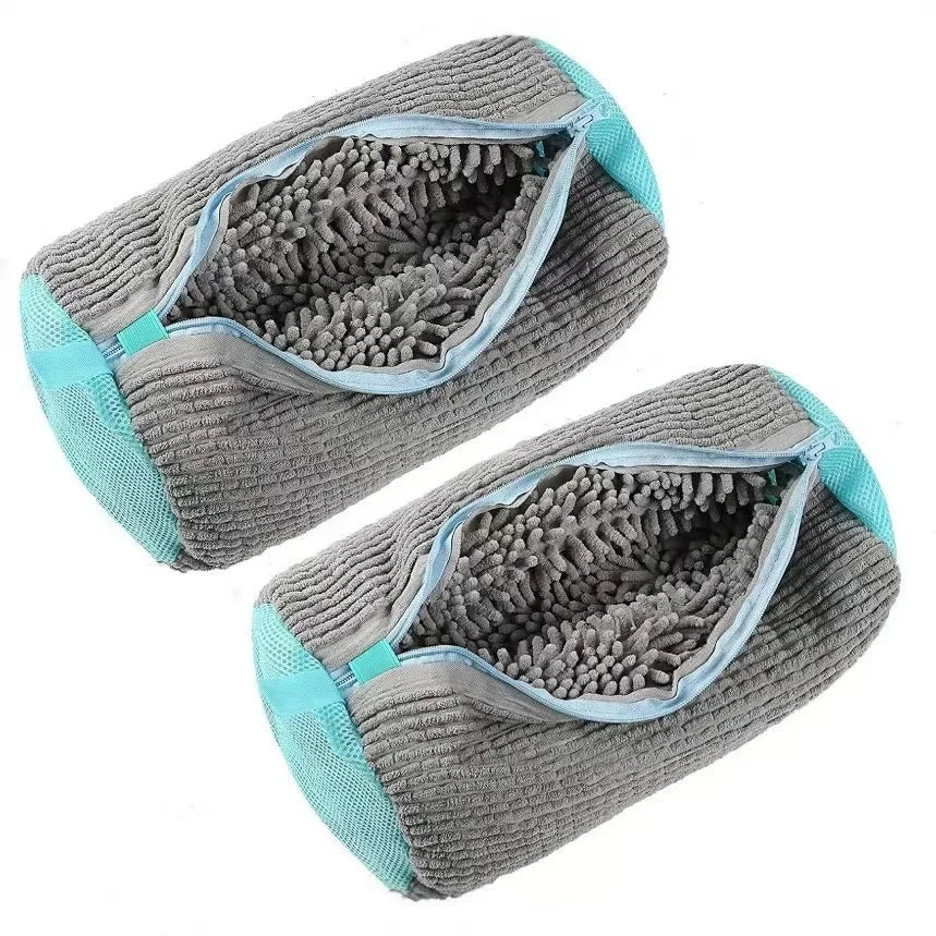 Chenille Shoe Laundry Bag – Non-Abrasive Mesh Protector for Sneaker Washing