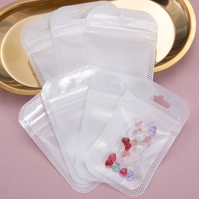 Transparent Zipper Pouches – Pearlescent OPP Bags for Jewelry Packaging