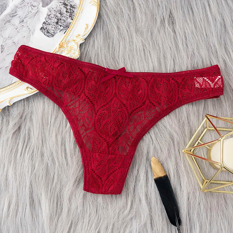 Lace G-String Thongs – Low Waist Sexy Lingerie for Women