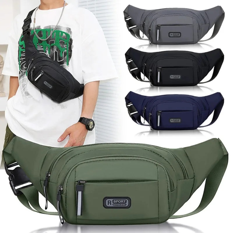 Ultra Thin Canvas Waistpack – Lightweight Men's Belt Bag for Travel Outdoor