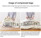 Transparent Vacuum Storage Bags – Compressed Wardrobe Organizer for Clothing