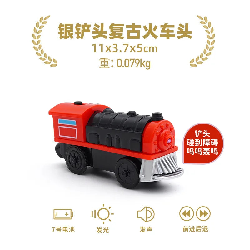 Magnetic RC Electric Train – Diecast Locomotive for Wooden Railway Tracks