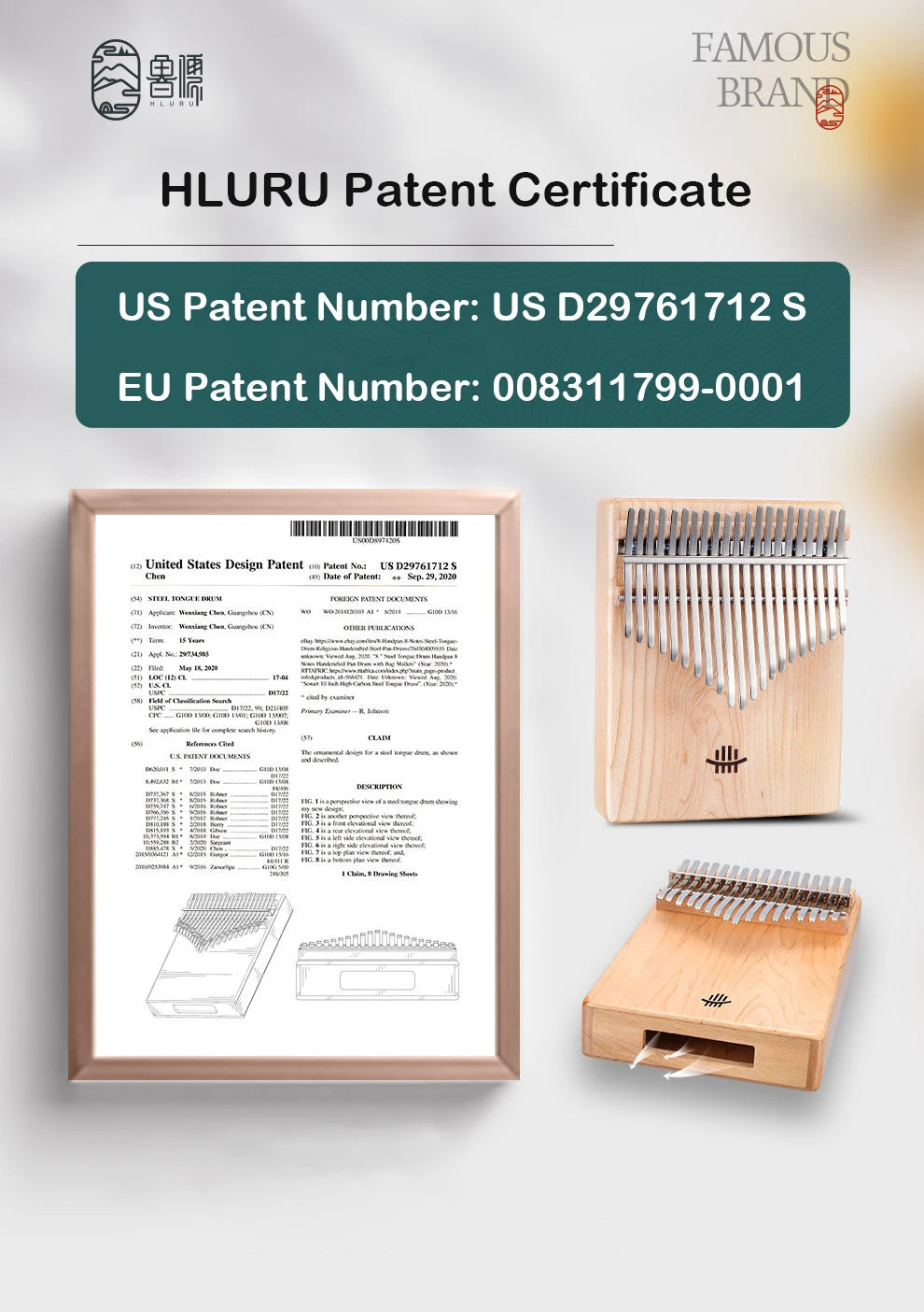 Hluru Wooden Kalimba – 21 Key Thumb Piano for Music Beginners and Education