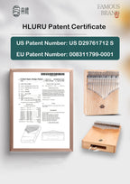 Hluru Wooden Kalimba – 21 Key Thumb Piano for Music Beginners and Education