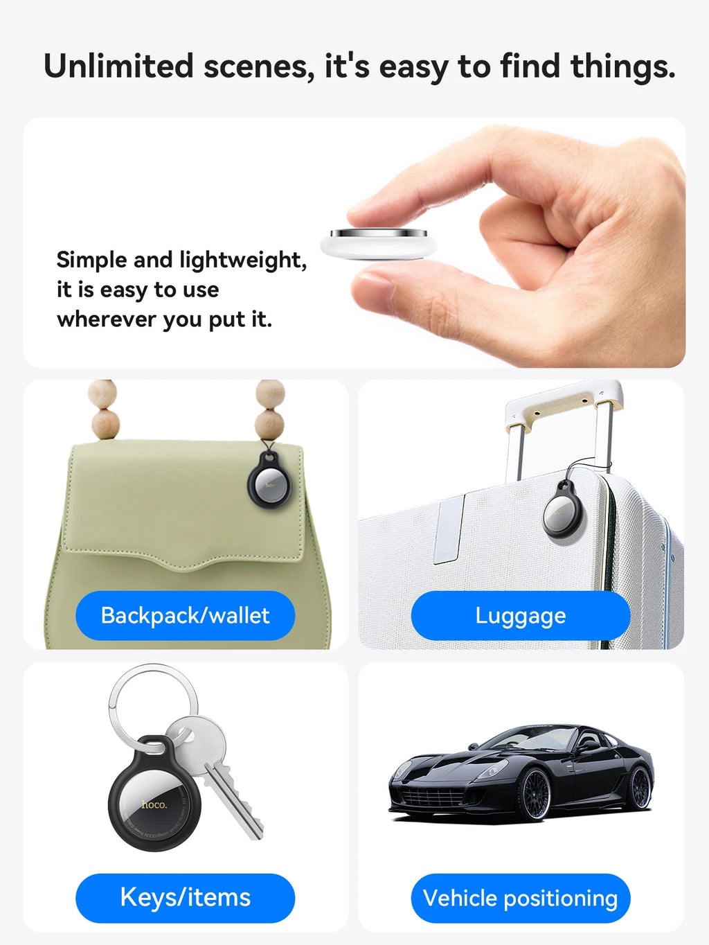 Bluetooth GPS Smart Tracker – Anti-Lost Positioning for Pets Keys and Wallets