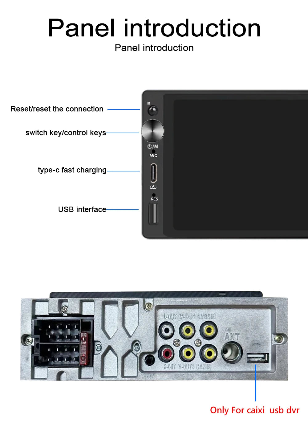 6.9 Inch 1 Din Car Radio – Wireless CarPlay and Android Auto Multimedia