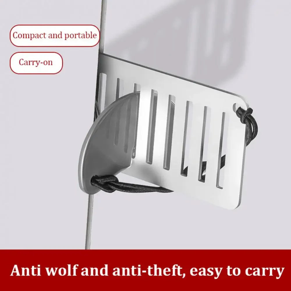 Portable Metal Door Lock – Punch-Free Security Latch for Hotel and Travel