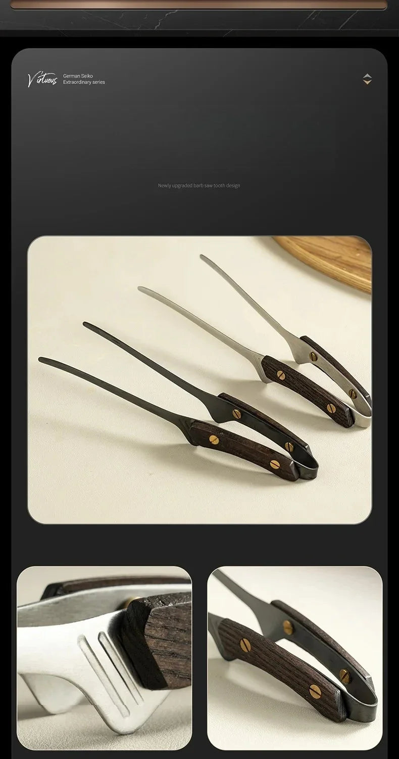 Stainless Steel BBQ Tongs – Heat Resistant Grill Utensils for Outdoor Cooking