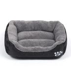 Soft Square Dog Bed – Warm Washable Cushion for Medium to Large Dogs