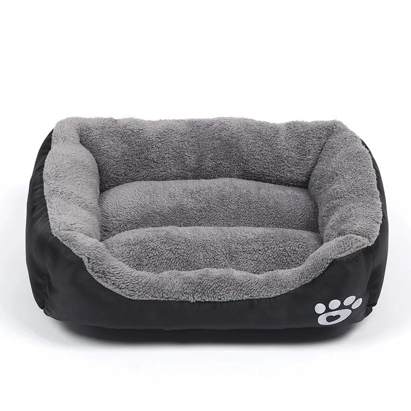 Soft Square Dog Bed – Warm Washable Cushion for Medium to Large Dogs