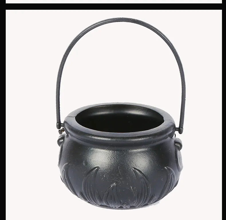 Large Plastic Cauldron – Halloween Candy Holder for Party Decorations